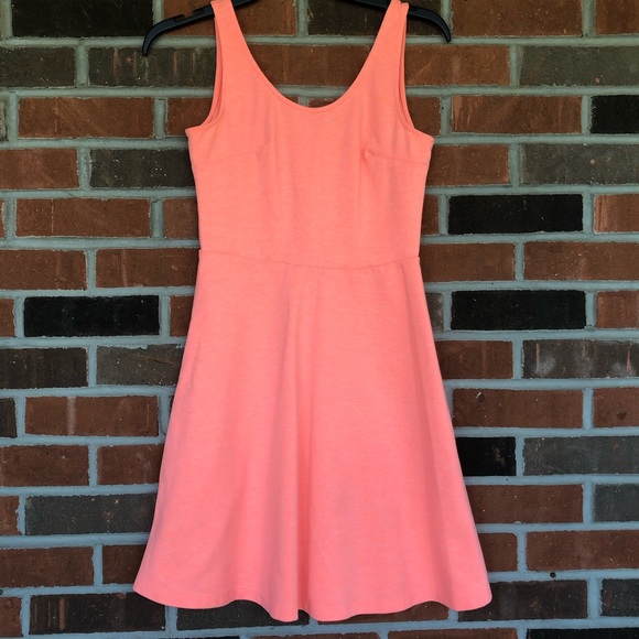 Light Orange Old Navy Sleeveless Flair Dress - Picture 2 of 5